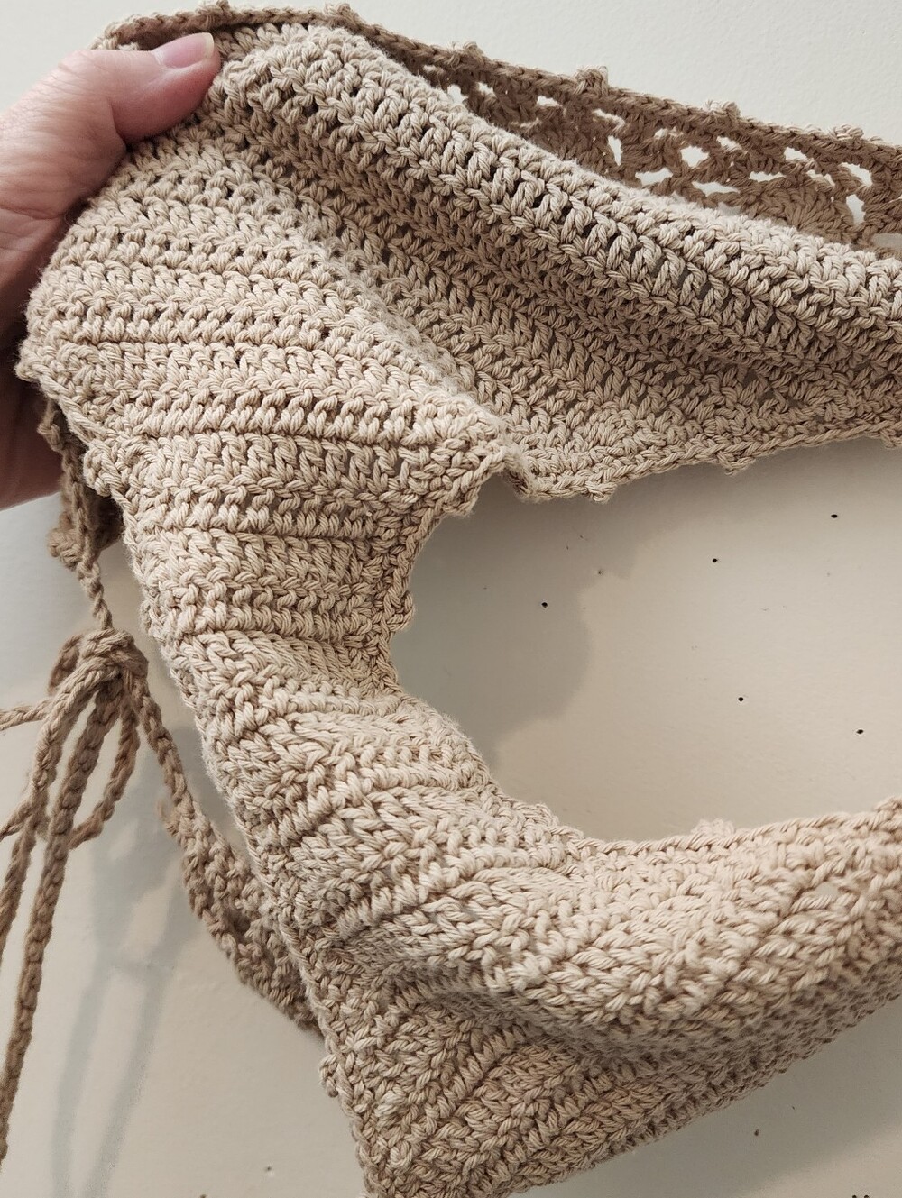 Crochet Bikini Bottoms Taupe Beige Beach Festival Boho Hippie Caribbean Islands - Picture 6 of 6